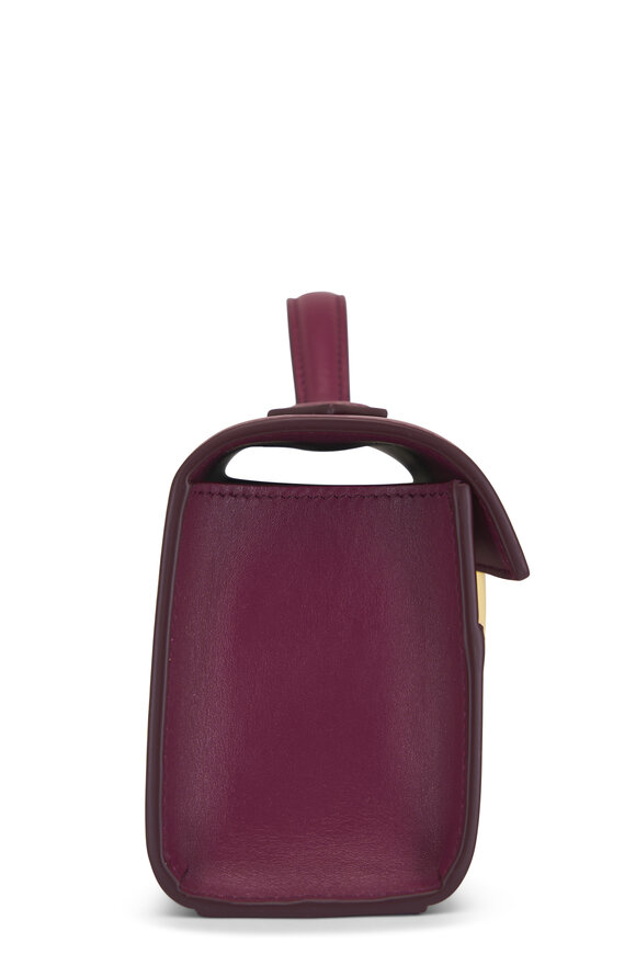Savette Slim Symmetry Plum Leather Pochette - view 3