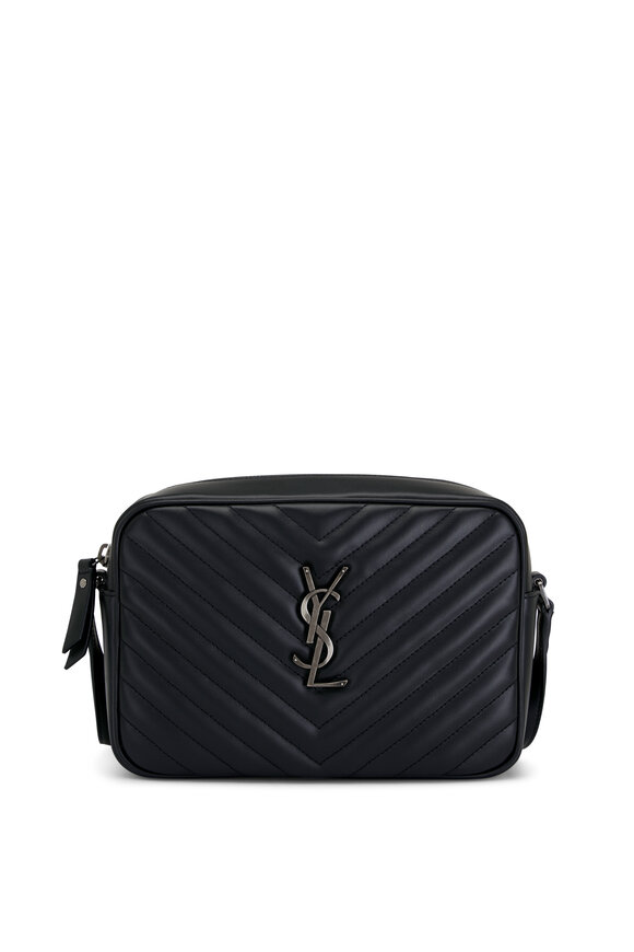 Saint Laurent Lou Black Quilted Leather Camera Crossbody