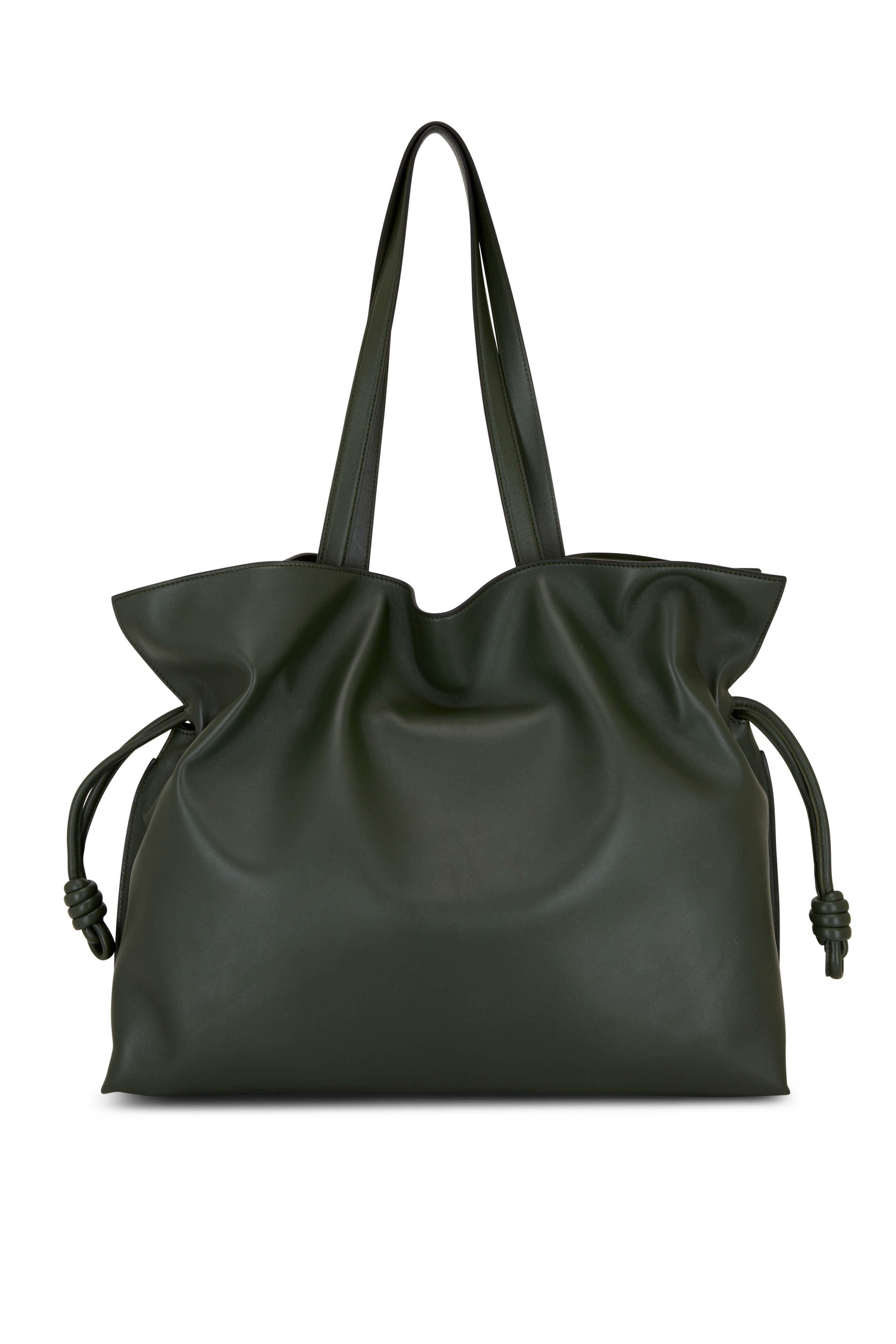 Loewe - Flamenco Vintage Khaki Leather XL Tote