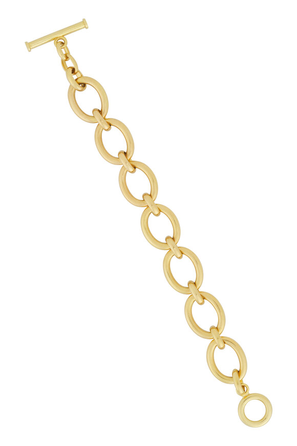 Caroline Ellen 20K Yellow Gold XL Oval Link Bracelet - view 1