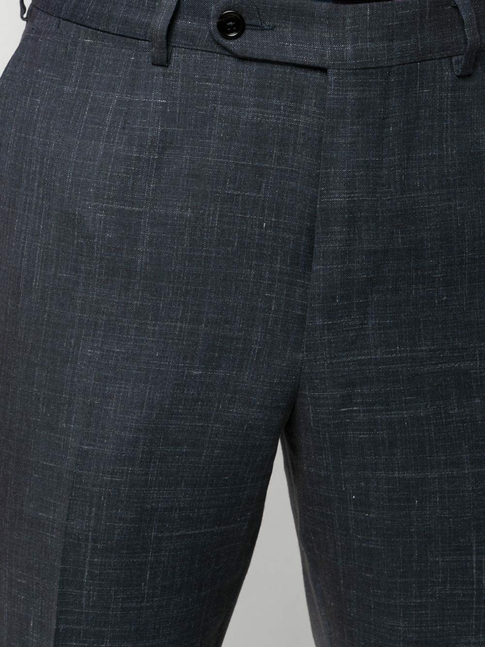 Zegna - Navy Printed Texture Suit