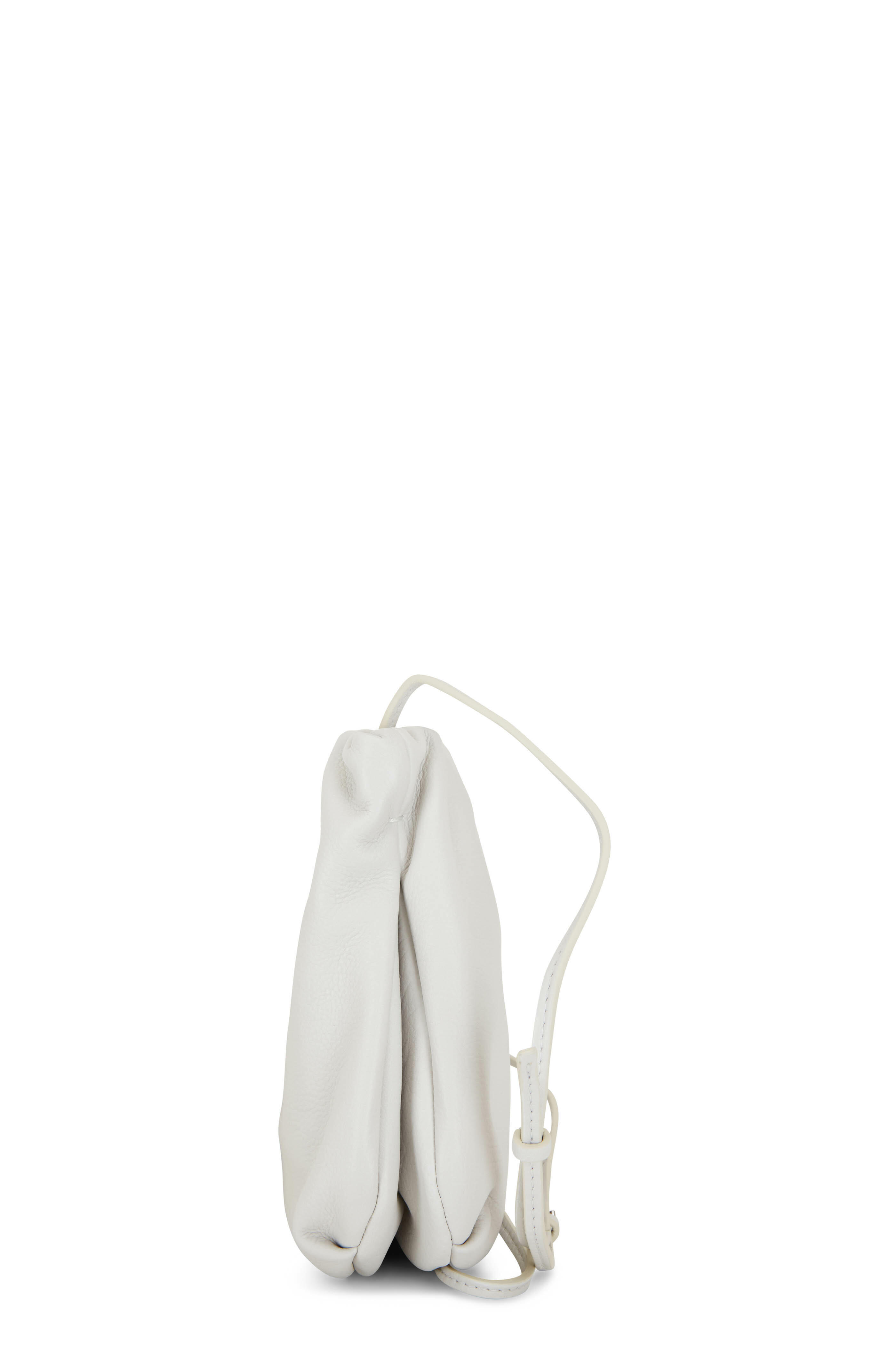 The Row - Bourse White Leather Small Clutch | Mitchell Stores