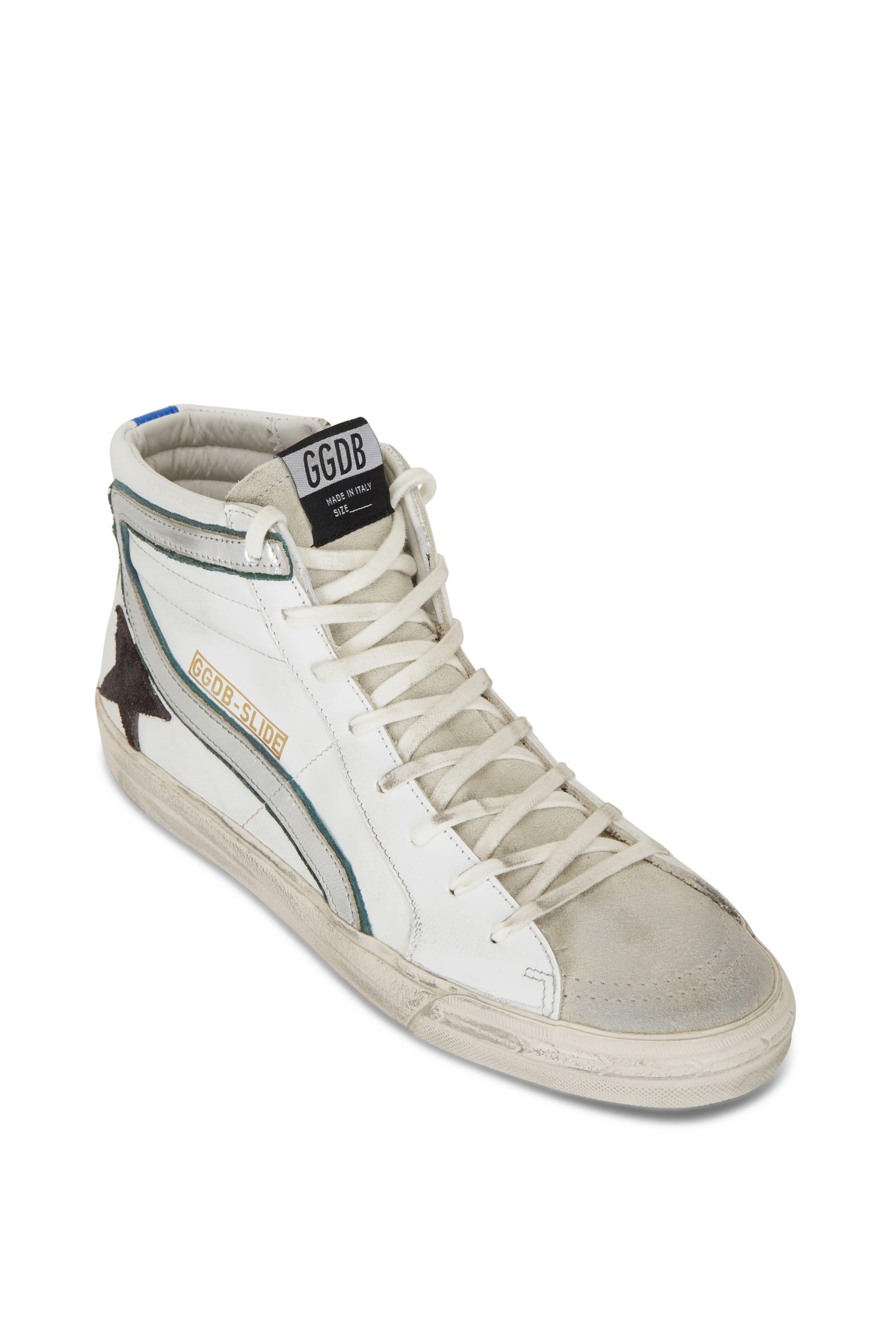 Golden Goose - Slide White Leather High-Top Sneaker