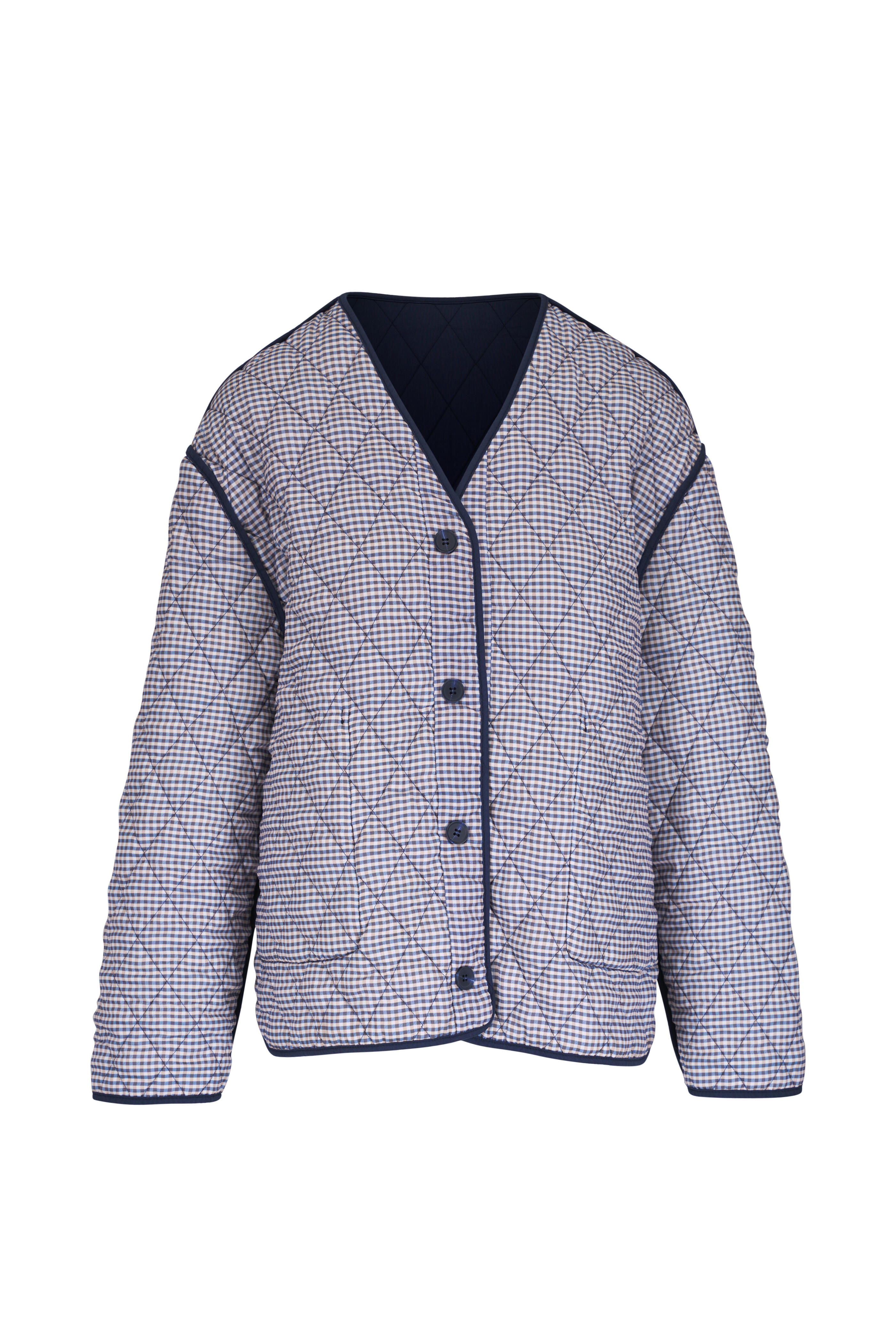 AG - Sally Navy Blue Oversized Reversible Jacket