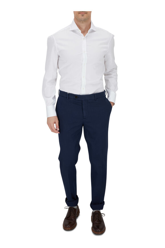 Brunello Cucinelli White Slim Fit Sport Shirt - view 2