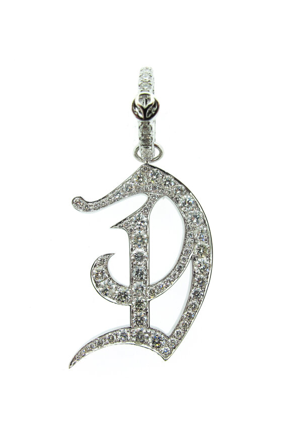 Loree Rodkin Gothic Initial Pave "D" Charm