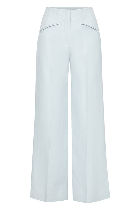 Veronica Beard Cassidee River Mist Wide-Leg Pant - view 6