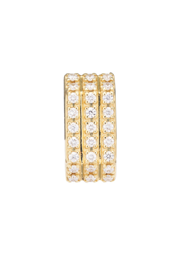 Eera - 18k Yellow Gold Small Diamond Chiara Earring