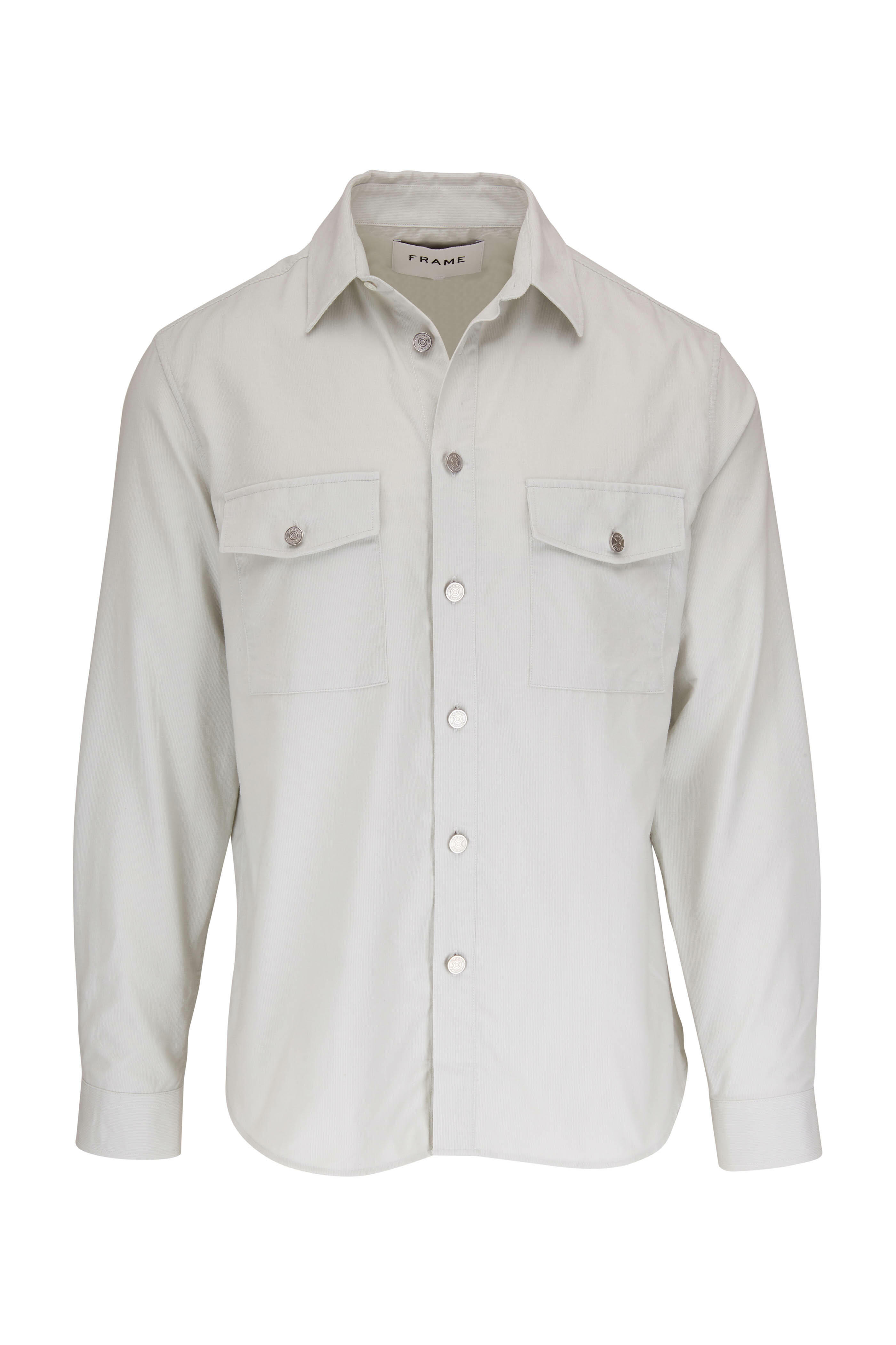 Frame - Cream Micro Corduroy Sport Shirt
