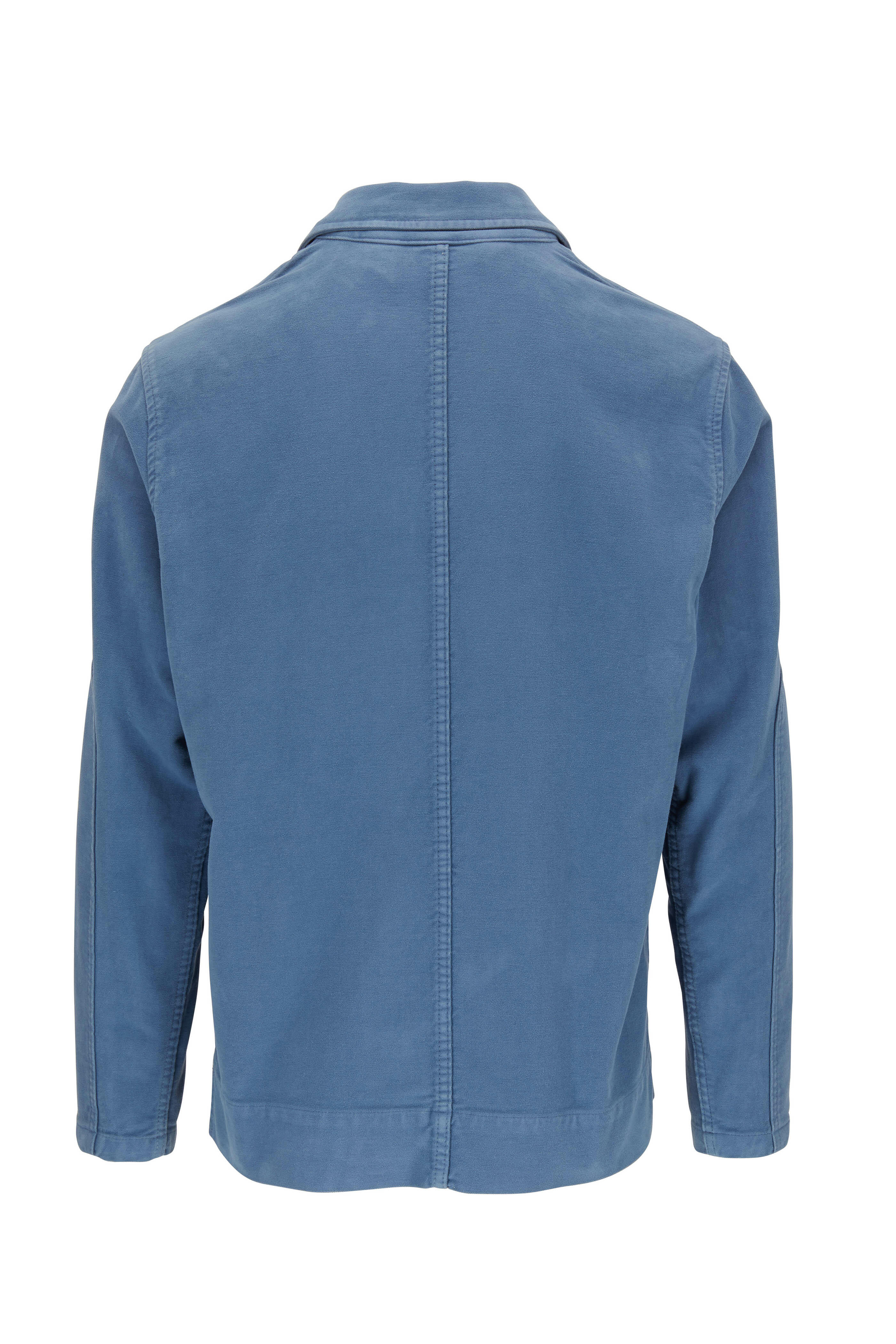 Altea - Light Blue Moleskin Front Button Jacket