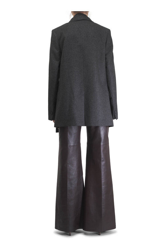 Totême Charcoal Mélange Scarf Blazer - view 3