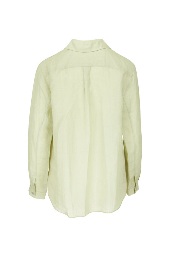 Peter Cohen - Jacky Silver Green Swiss Linen Shirt
