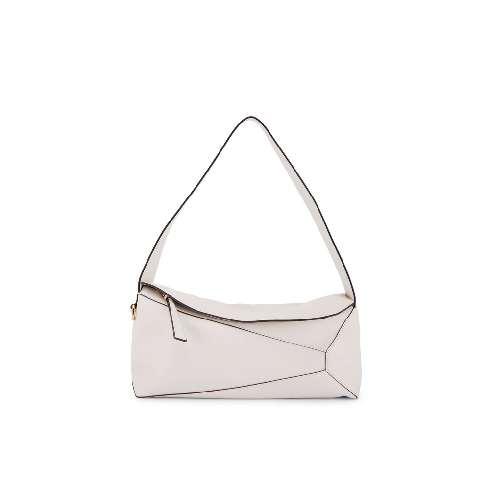 Loewe - Puzzle Soft White Leather Hobo Bag | Mitchell Stores