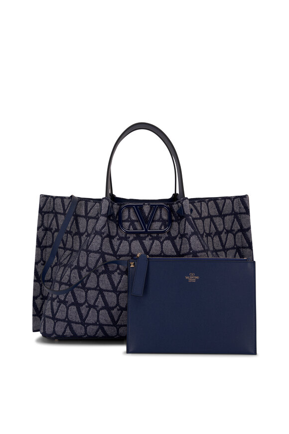 Valentino Garavani - Medium Denim VLogo Iconographe Tote Bag 