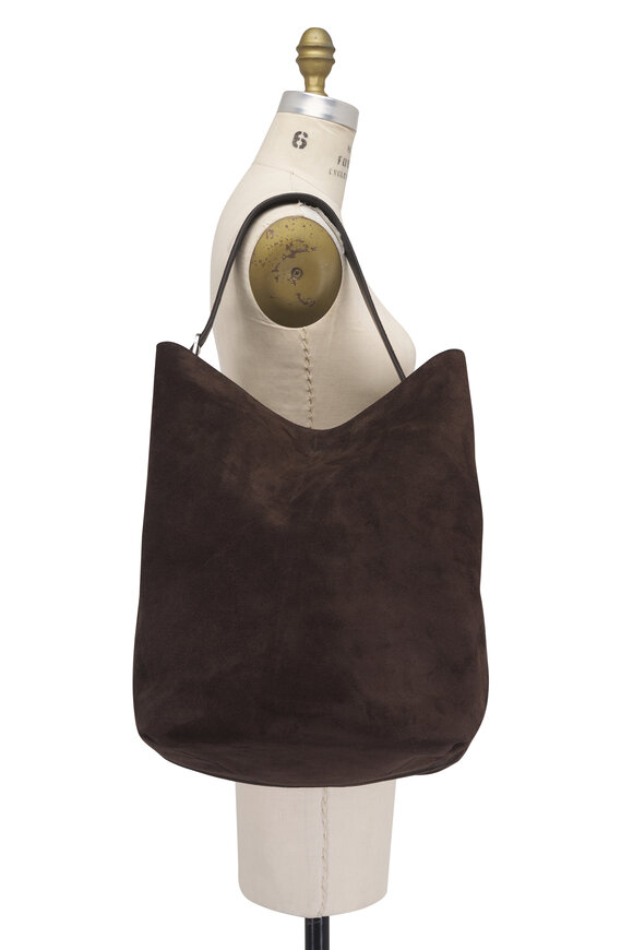 Totême Brown Suede Belted Tote - view 7