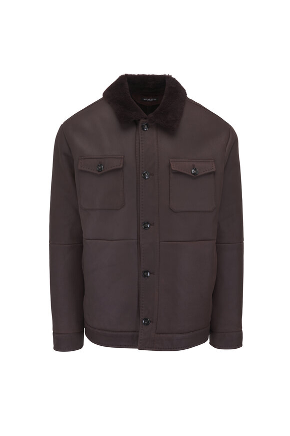 Zegna - Black Lambskin Bomber Jacket | Mitchell Stores