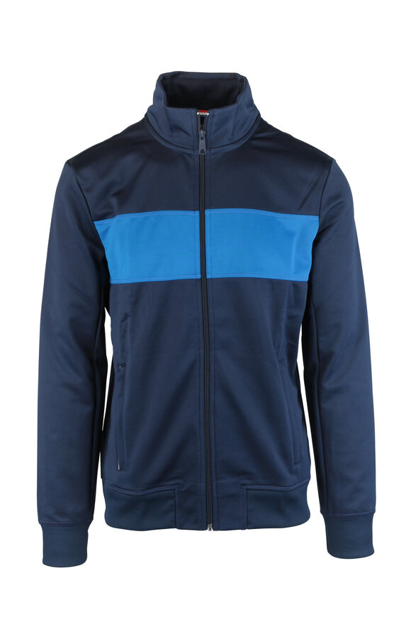 Fourlaps - Relay Blue Bold Striped Track Jacket