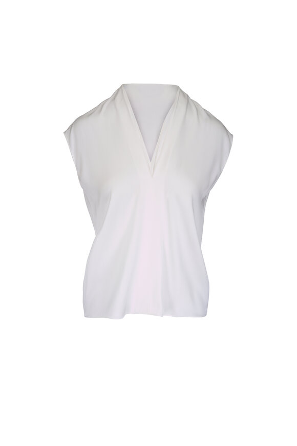 Vince Off White Double V-Neck Top - view 1