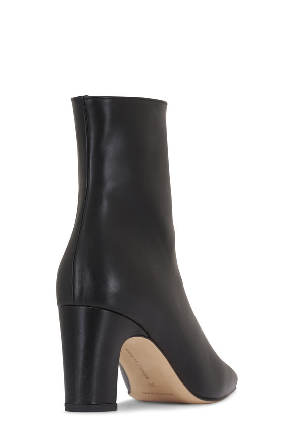 Manolo Blahnik Ofaralo Black Leather Side Zip Boot, 70mm - view 5