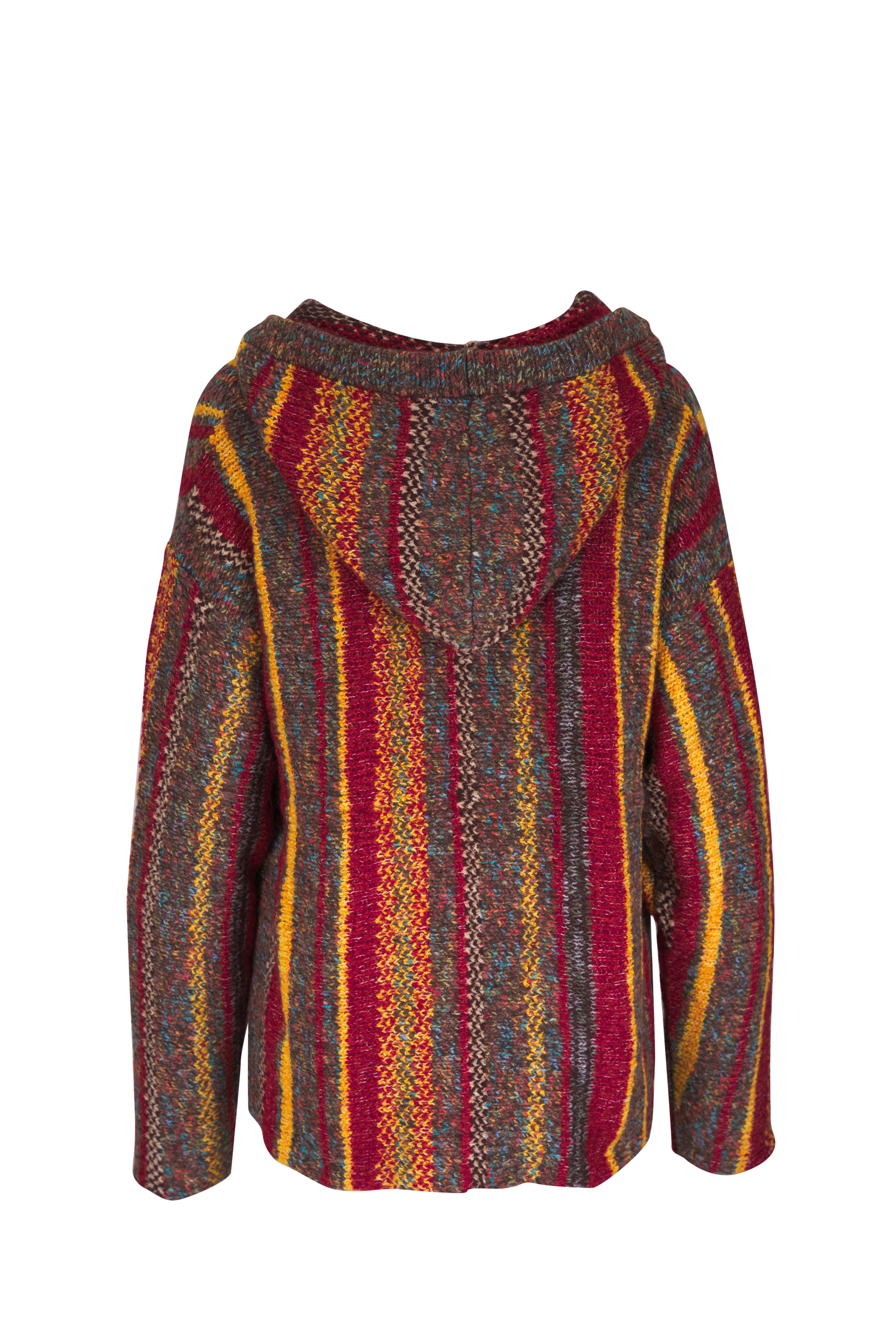 The Elder Statesman - Cabin Stripe Baja Hoodie