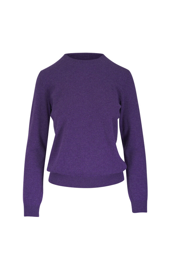 Loro Piana Sergio Grape Cashmere Crewneck Sweater - view 1
