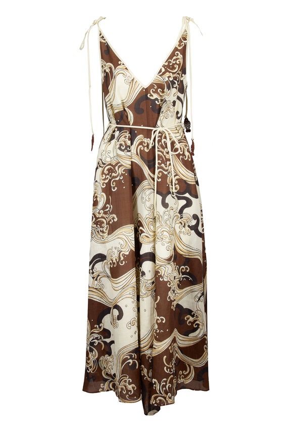 Alémais Otis Paisley Chocolate Midi Dress - view 1