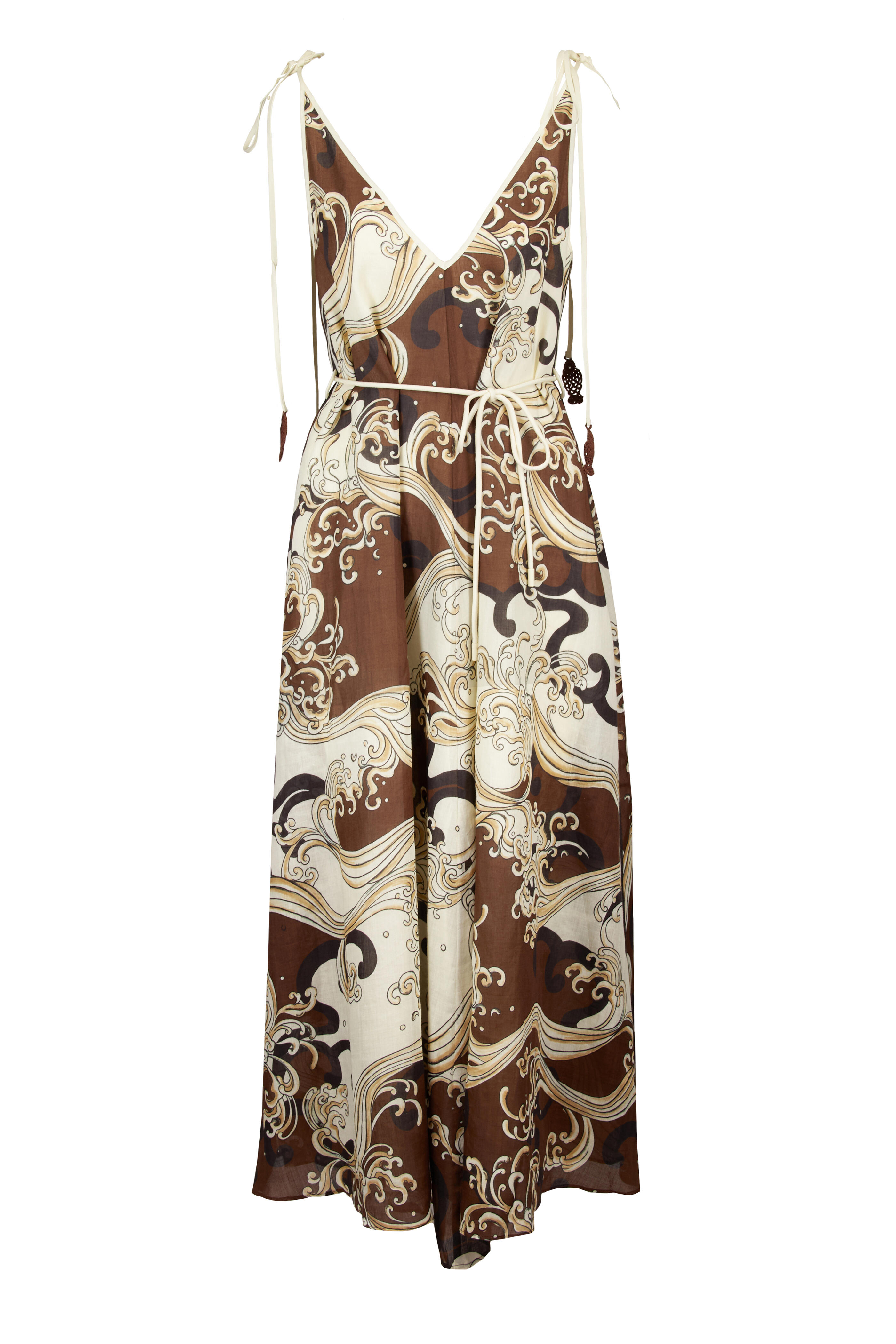 Alémais - Otis Paisley Chocolate Midi Dress - view 1
