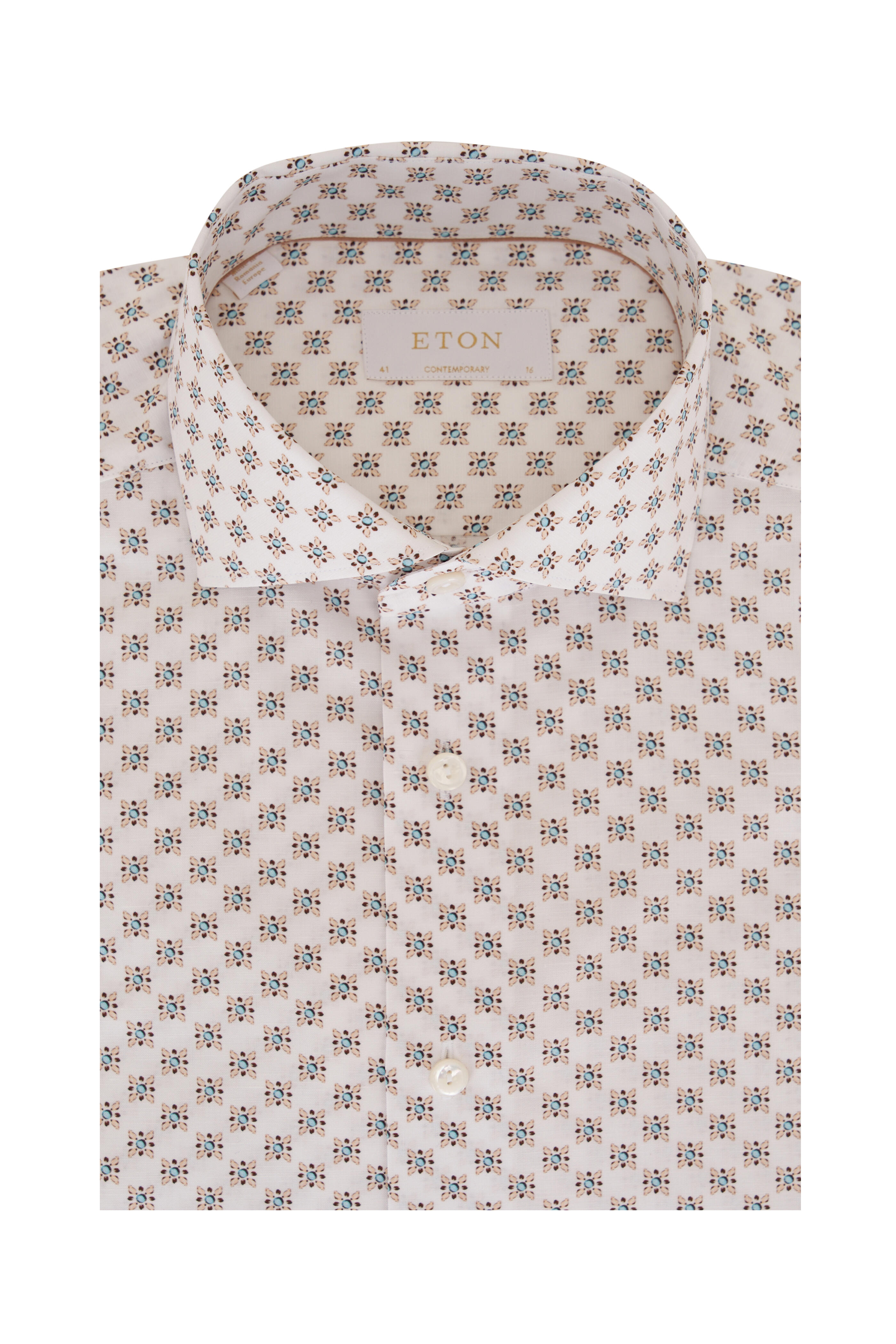 White Poplin Shirt - Eton