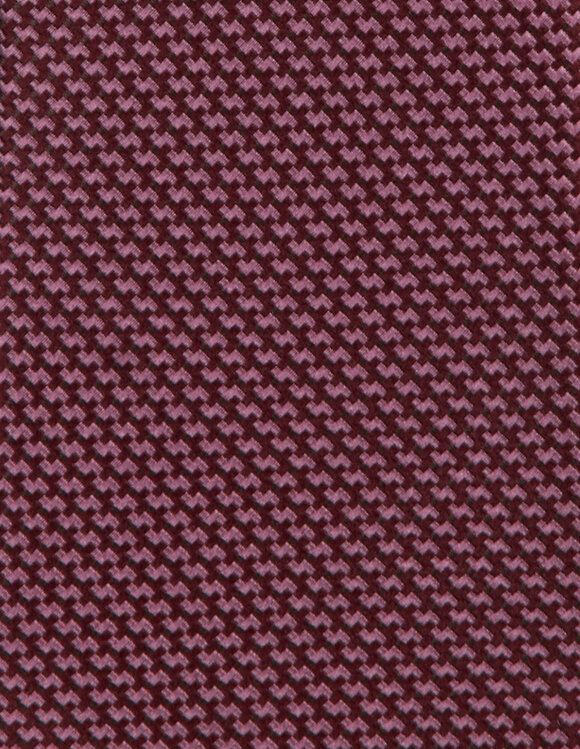 Isaia Pink & Burgundy Micro Silk Necktie - view 2