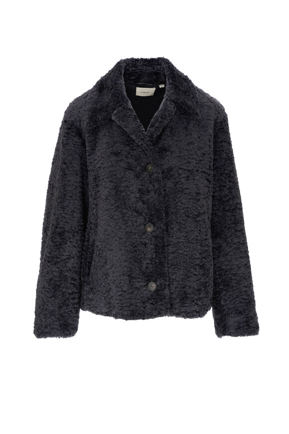 Vince - Obsidian Wavy Faux Fur Jacket 