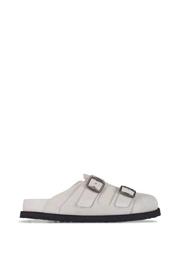 1774 Birkenstock 222 West Cream Suede Clog - view 4