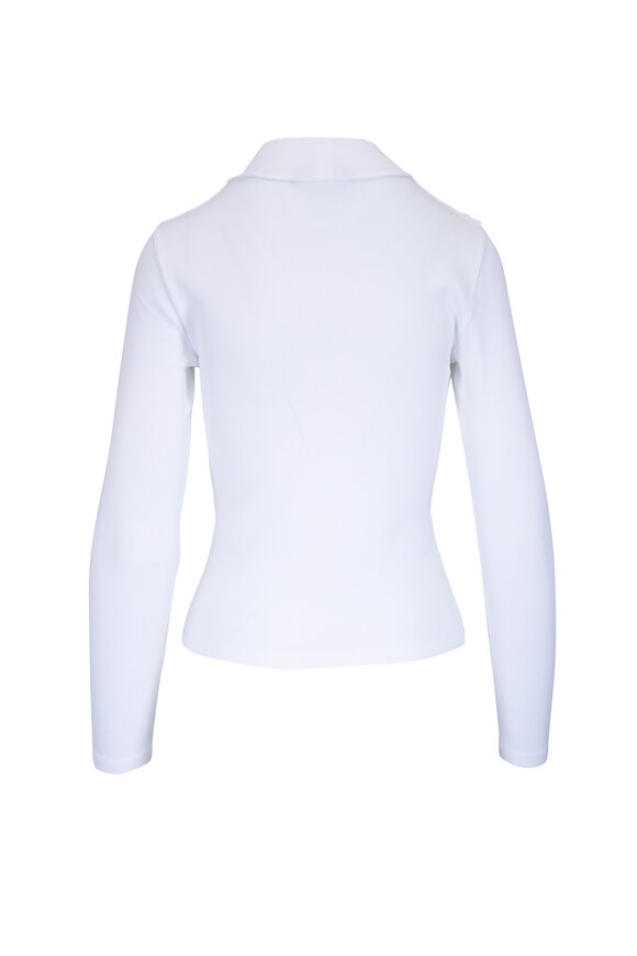 Veronica Beard - Nate White Shoulder Button Top