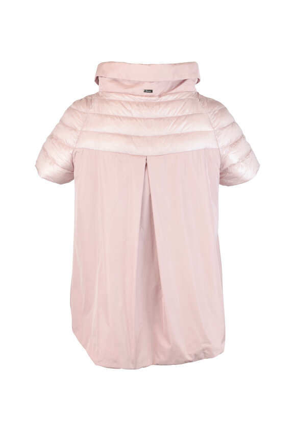 Herno - Blush Pink Contrast Back Puffer Jacket