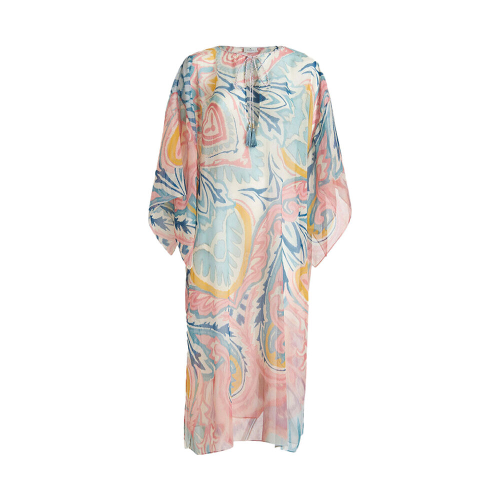 【ETRO】paisley-print crepe de chine kaftan ETRO Asymmetric printed crepe de chine kaftan | NET-A-PORTER