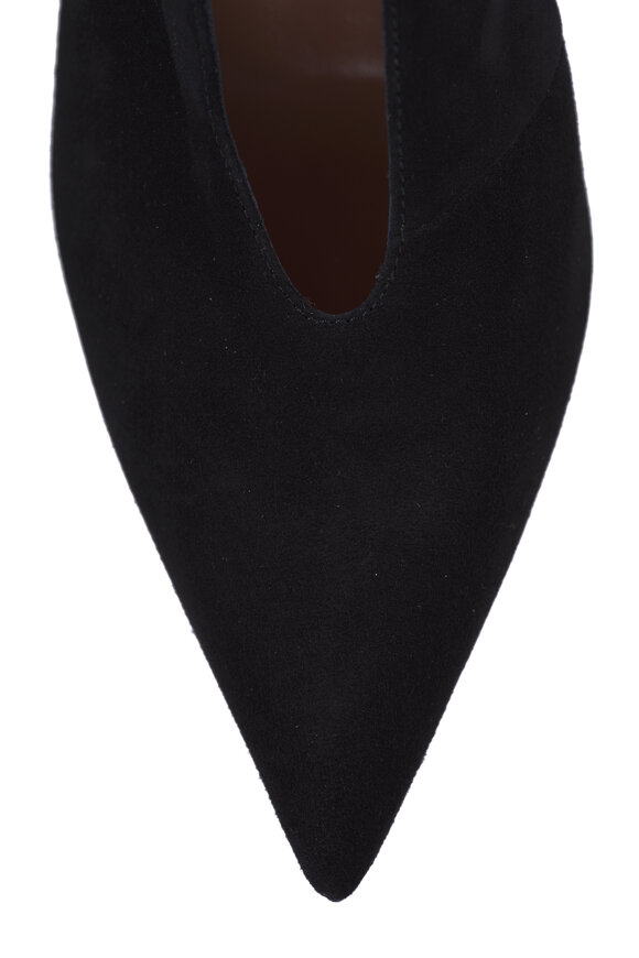 Gianvito Rossi - Vania Black Suede Pointed Toe Pump, 85mm