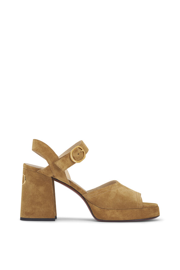 Valentino Garavani Fawcette Havana Beige Platform Sandal, 75mm - view 4