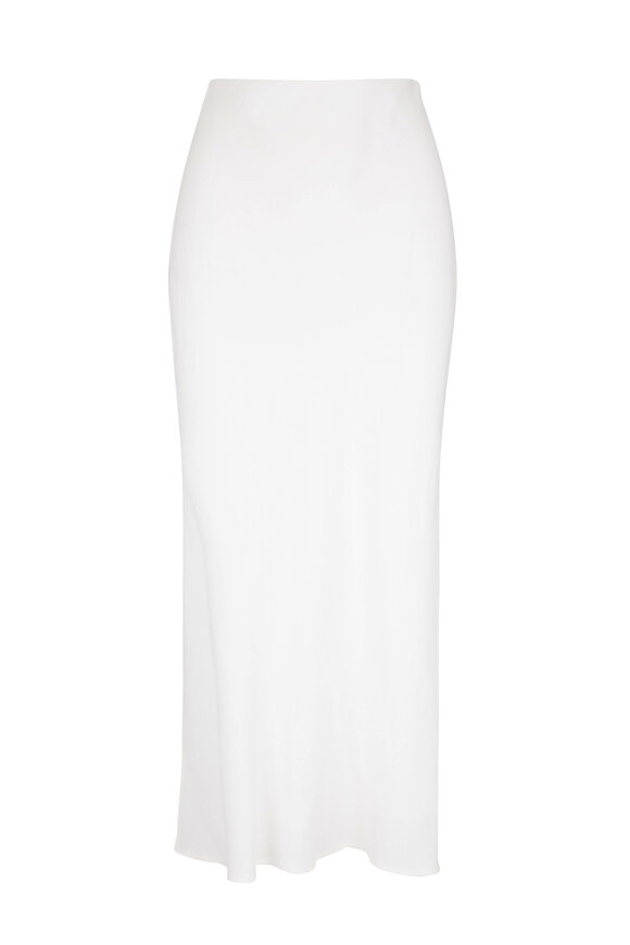 Brunello Cucinelli - White Slit Maxi Skirt 