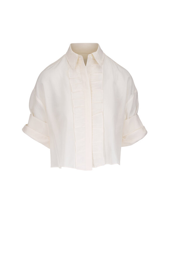 TWP Next Ex With Ruffle Ivory Shirt