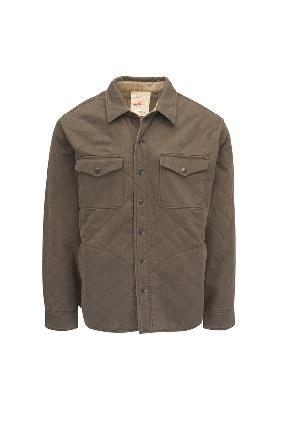 Faherty Brand Doug Good Feather Olive Reversible Bondi Jacket