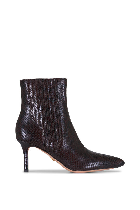 Veronica Beard Lisa Expresso Embossed Leather Boot, 70mm - view 3