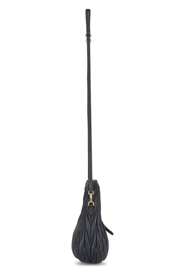 Miu Miu Small Wander Black Quilted Leather Crossbody - view 4