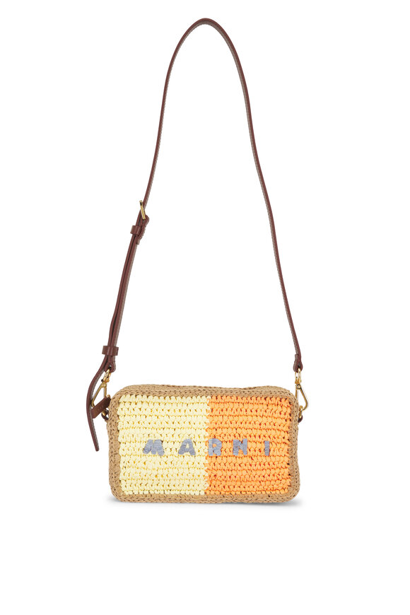Marni Seaside Yellow & Orange Logo Camera Bag