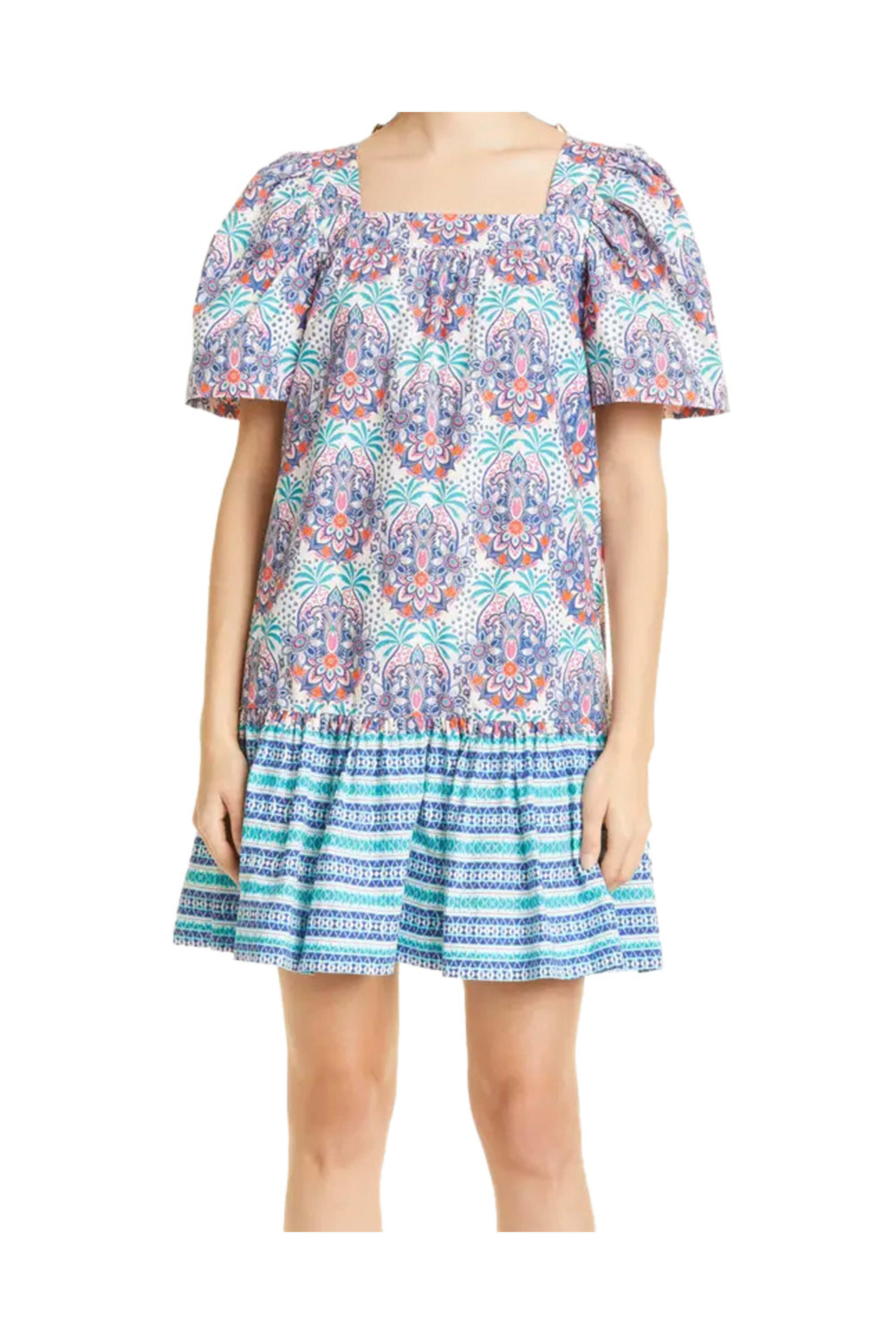 Cara Cara - Palm Teal Janie Dress