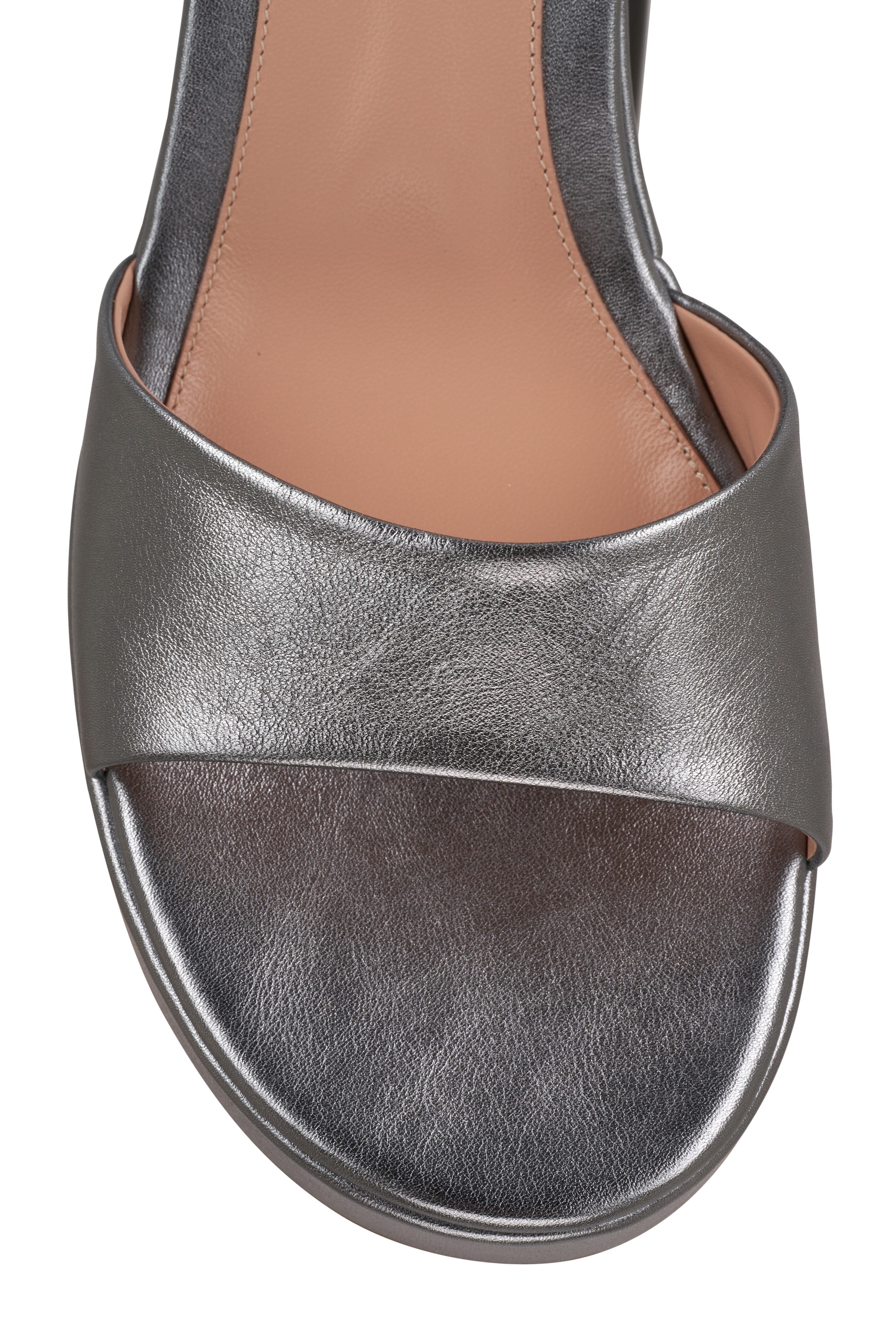 Gianvito Rossi - Metallic Steel Ankle-Strap Platform Sandal, 55mm