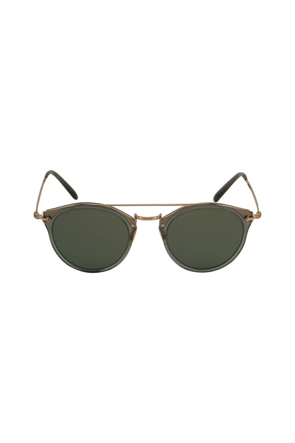 Oliver Peoples - Remick Ivy & Gold Sunglasses