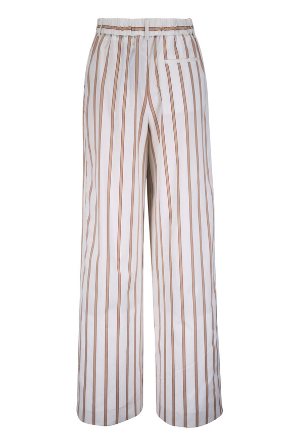 TWP Hudson St. White & Khaki Stripe Pant - view 3