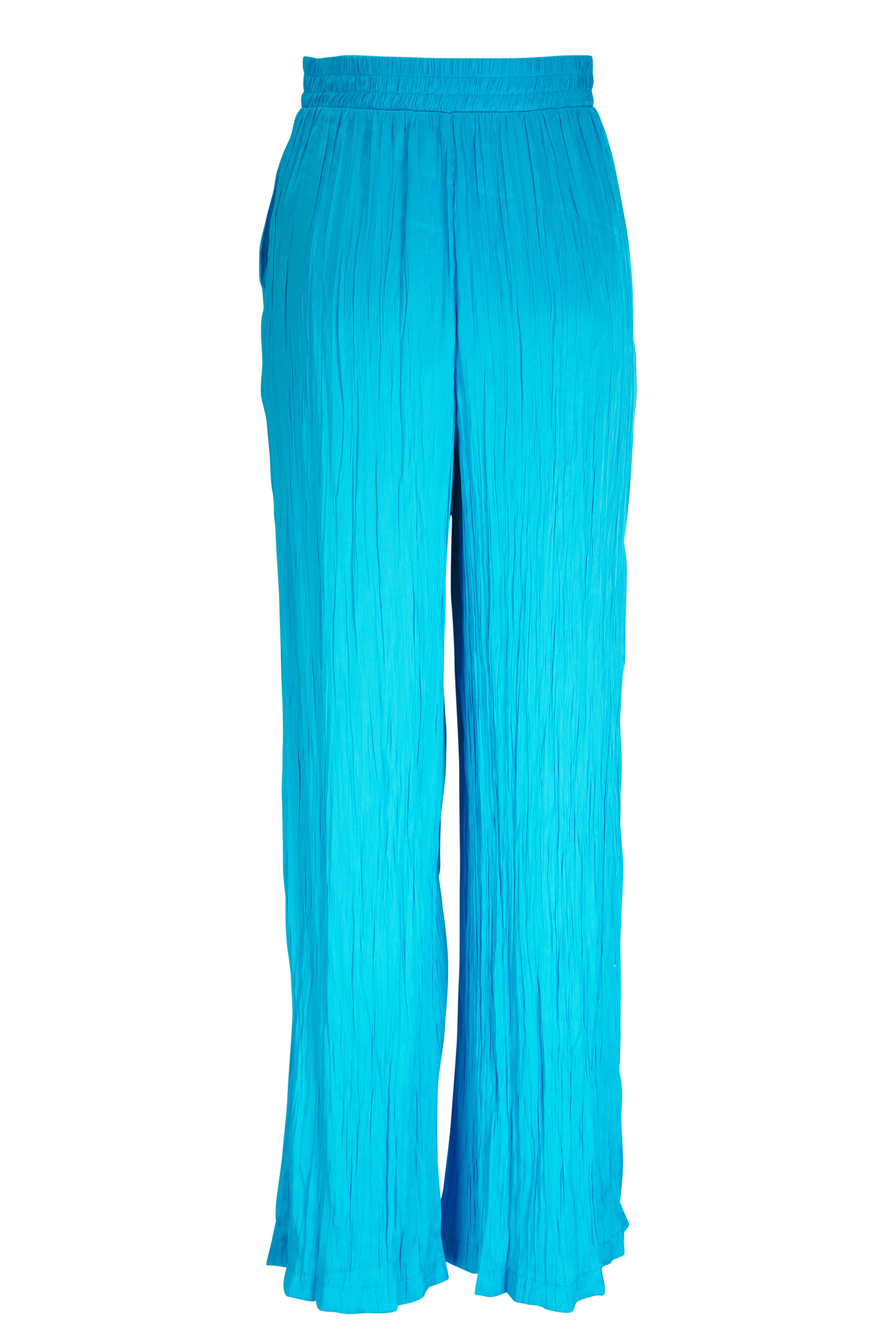 L'Agence - Lillian Blue Atoll Wide Leg Pant | Mitchell Stores