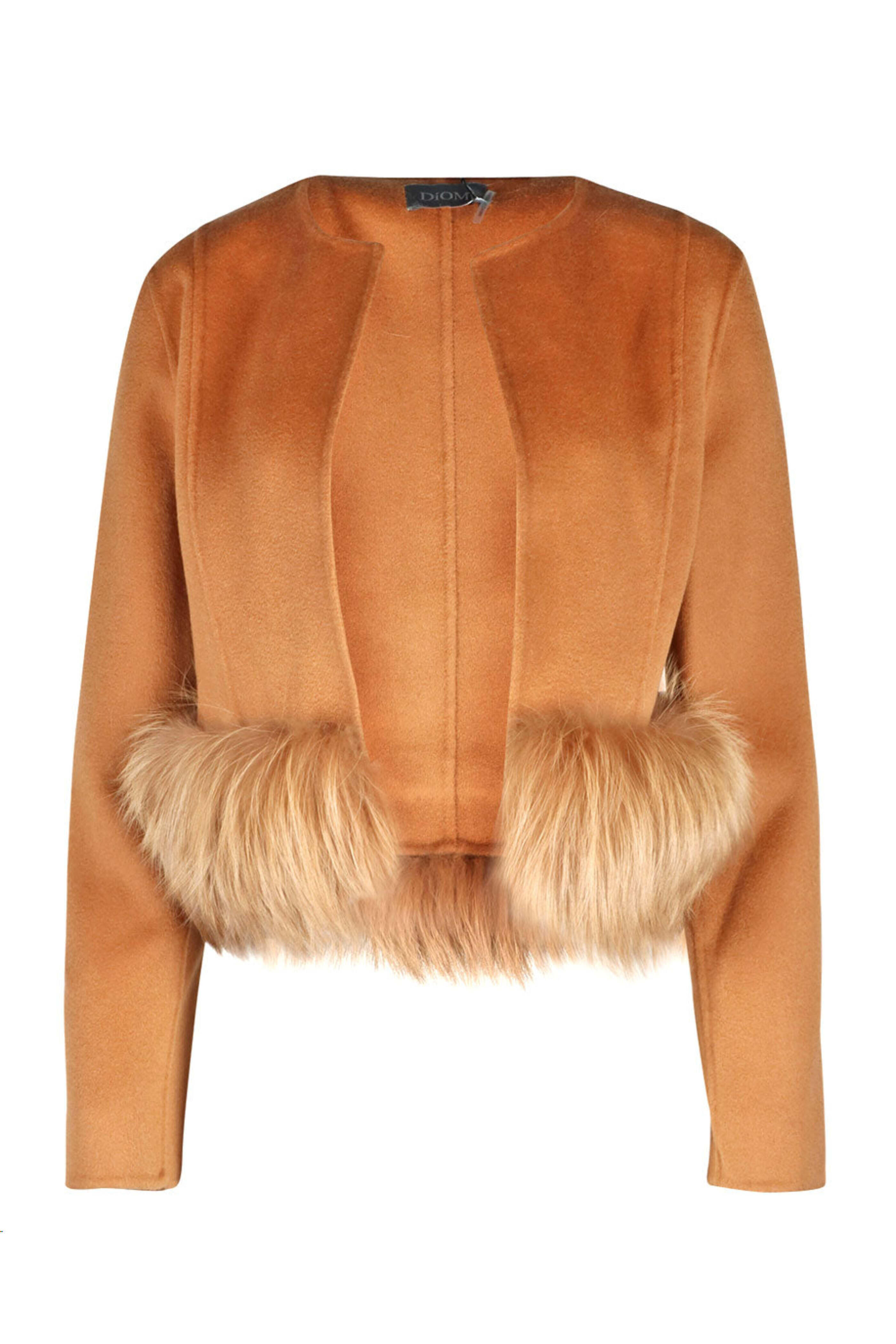 Diomi - Cropped Wool Jacket in Vicuna