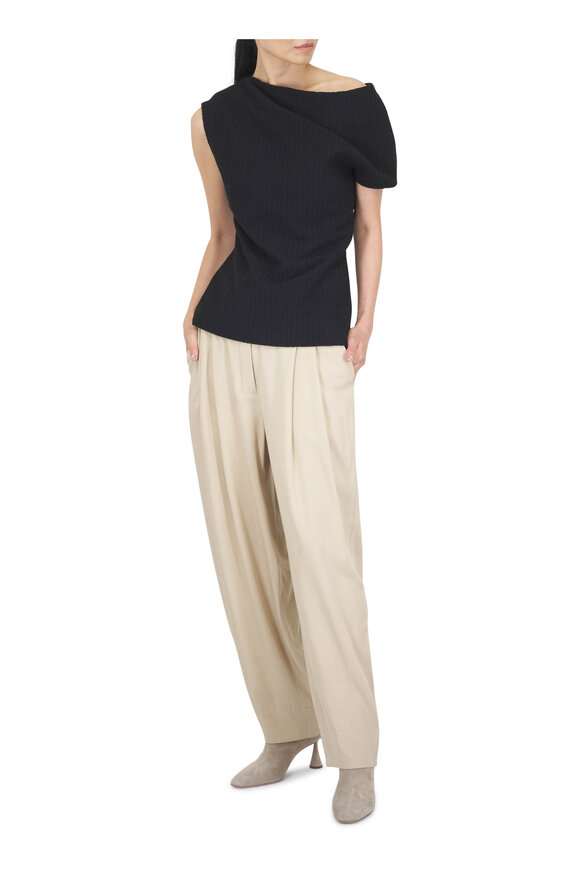 Totême Overcast Beige Draped Balloon Pant - view 5