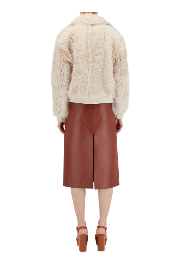 Nili Lotan - Tessa Natural Shearling Bomber Jacket